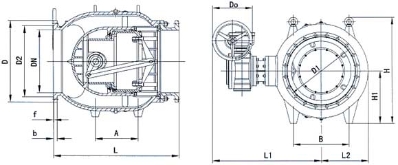 LT942X型活塞式流量調(diào)節(jié)閥結(jié)構(gòu)示意圖